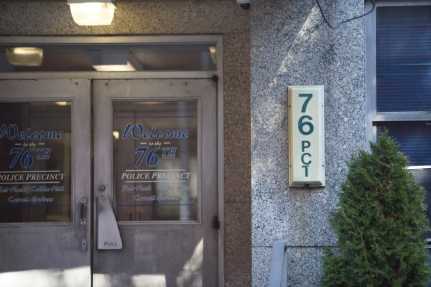 The NYPD's 76th Precinct stationhouse on Union St. in Brooklyn is pictured on Saturday, Nov. 16, 2019. (Clarissa Sosin for New York Daily News)