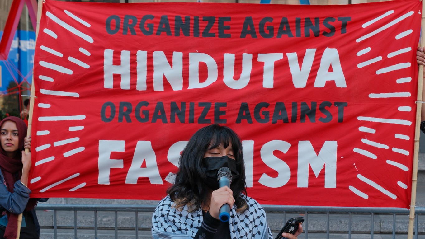Hundreds protest Hindu nationalist paramilitary leader Mohan Bhagwat's visit to New York