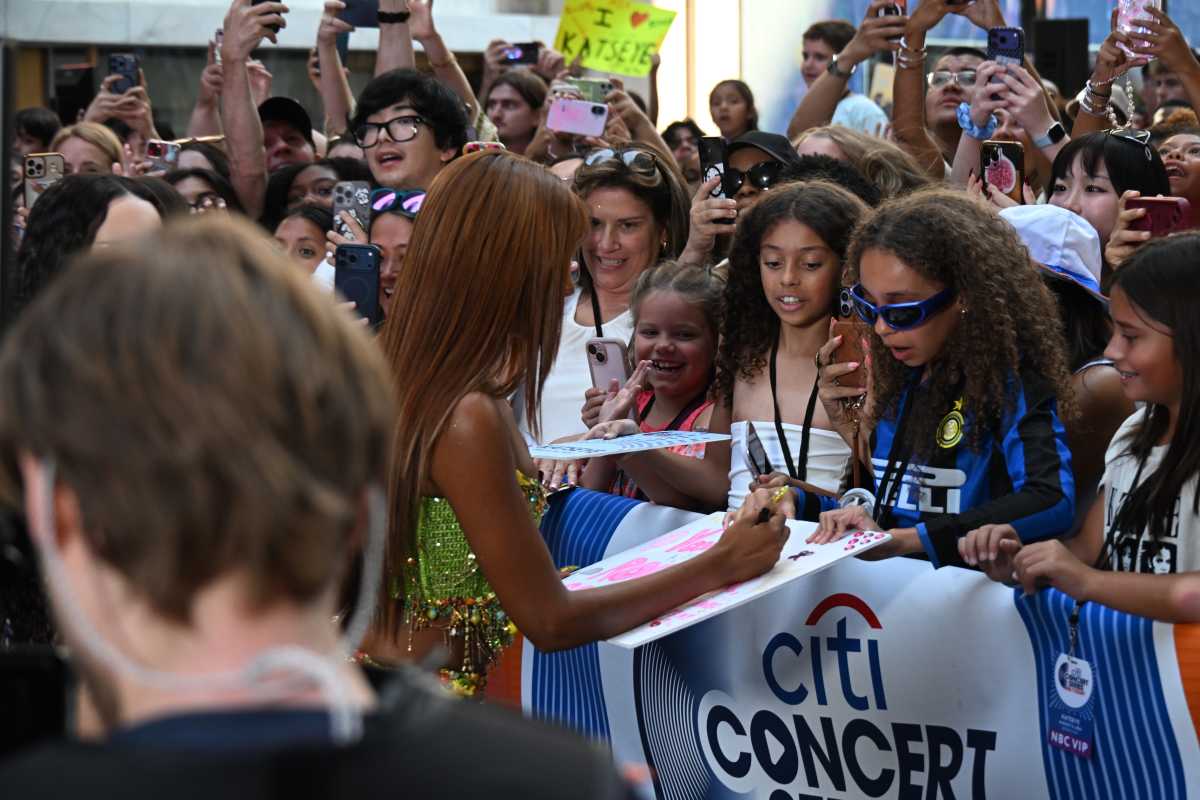 KATSEYE performed at Rockefeller Center as a part of Today's Citi Concert Series.