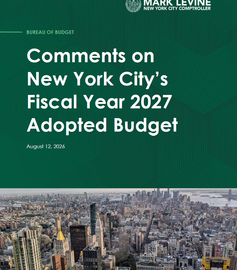Comments on New York City’s Fiscal Year 2027 Adopted Budget