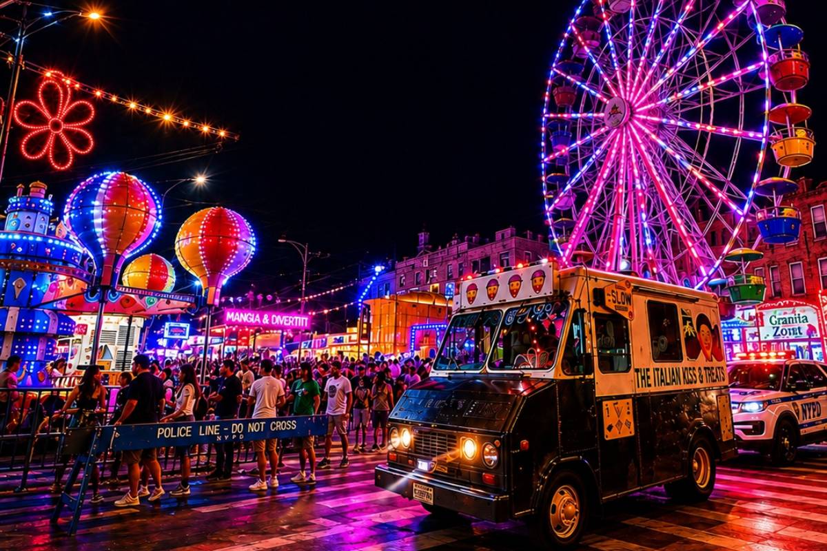 Brooklyn’s largest Italian-American feast is taking over 8 streets with free admission, classic street eats, & carnival rides — but it ends this Sunday