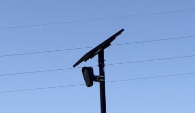 camera mounted on utility pole