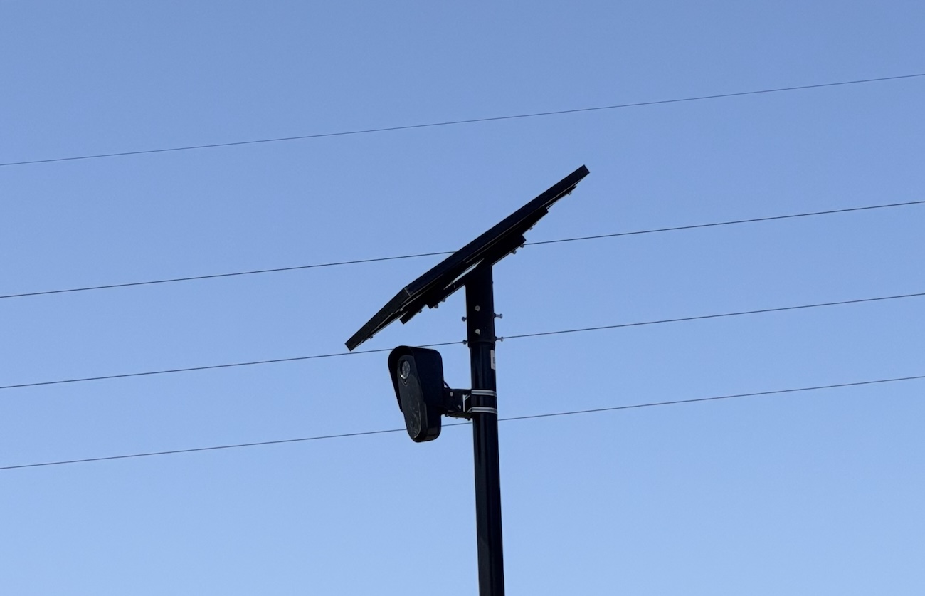 camera mounted on utility pole