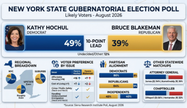 Siena Poll Of Likely New York State Voters: Hochul 49%, Blakeman 39%