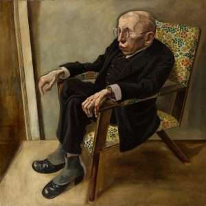 Georg Grosz's Porträt des Schriftstellers Max Herrmann-Neiße, 1925 (Kunsthalle Mannheim)
