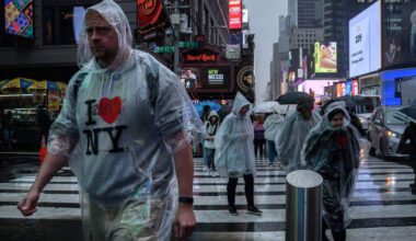 How much will it rain in New York City this month?