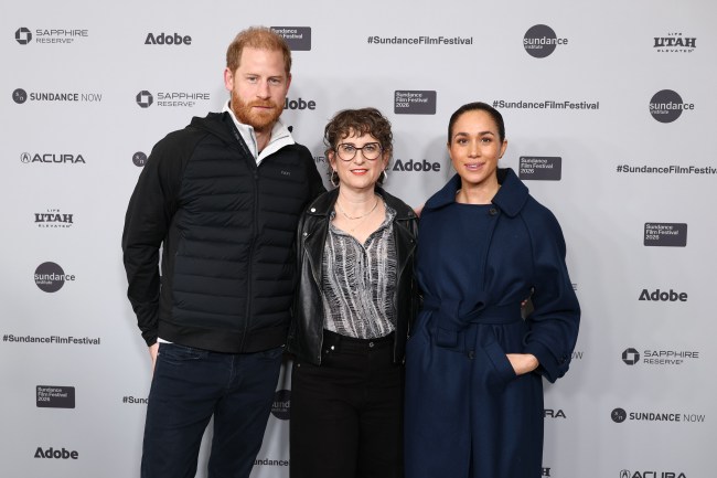 PARK CITY, UTAH - JANUARY 25: (L-R) Prince Harry, Duke of Sussex, Alysa Nahmias and Meghan, Duchess of Sussex attend the 