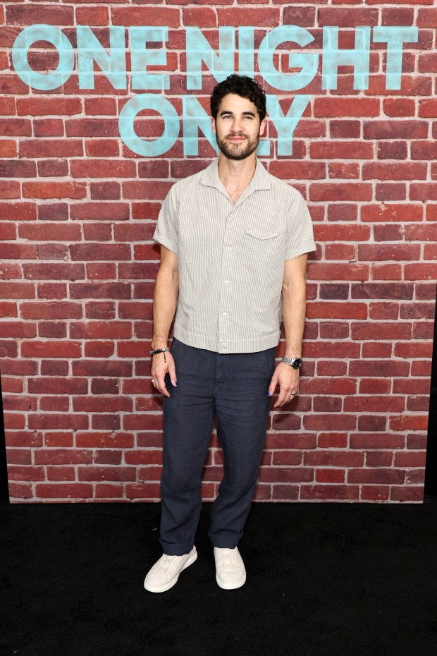 NEW YORK, NEW YORK - AUGUST 03: Darren Criss attends the "One Night Only" New York Premiere at SVA Theater on August 03, 2026 in New York City. (Photo by Jamie McCarthy/Getty Images)