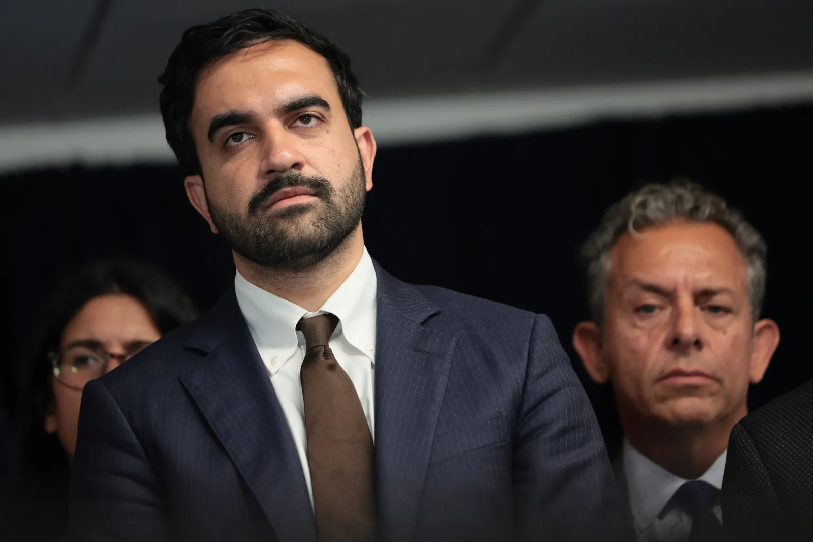 New York City Mayor Zohran Mamdani attends a press conference in New York City on August 12, 2026.