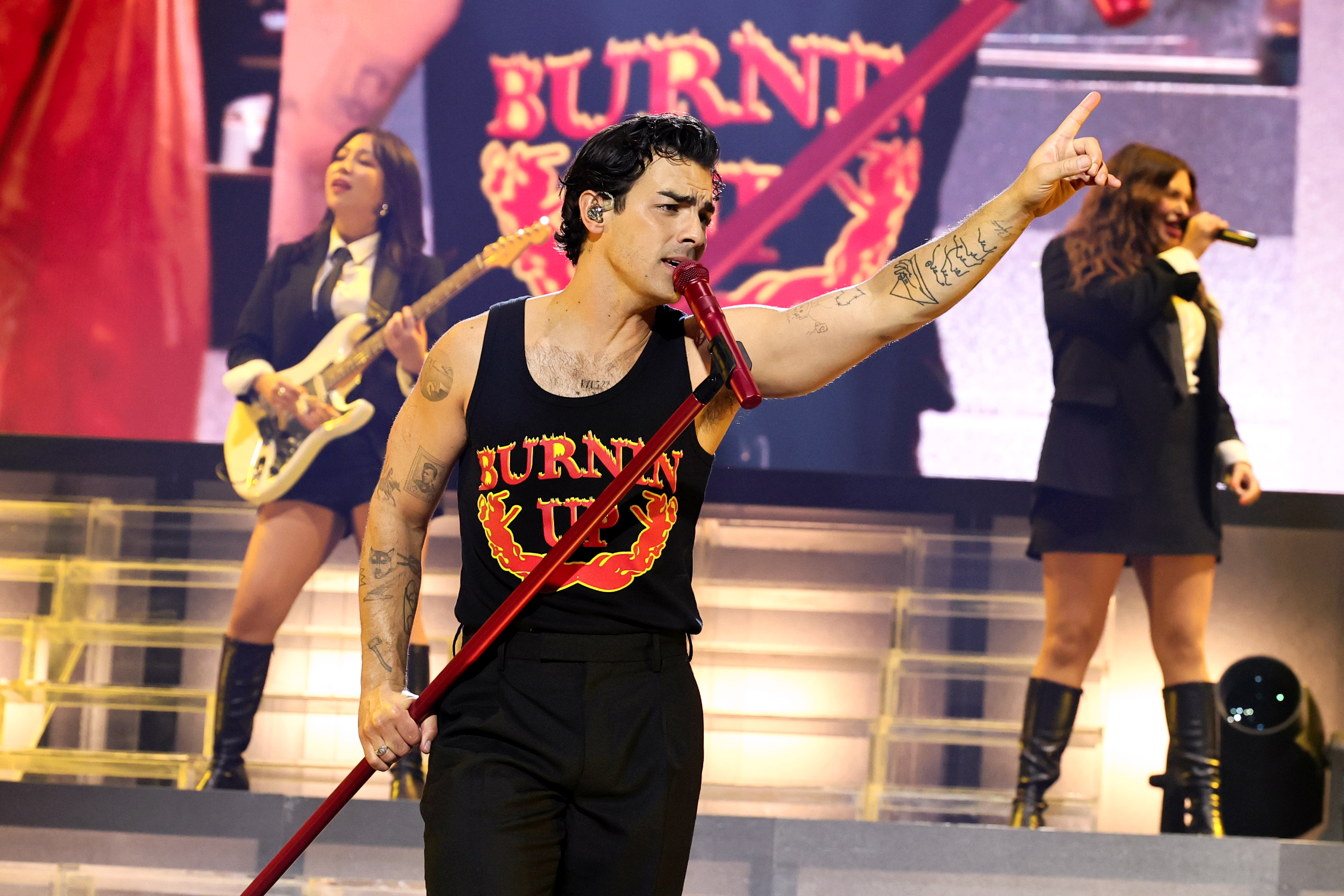 NEW YORK, NEW YORK - AUGUST 20: Joe Jonas performs onstage during Jonas Brothers: The Burning Up Tour All Over Again - New York at Madison Square Garden on August 20, 2026 in New York City. (Photo by Theo Wargo/Getty Images for Live Nation)
