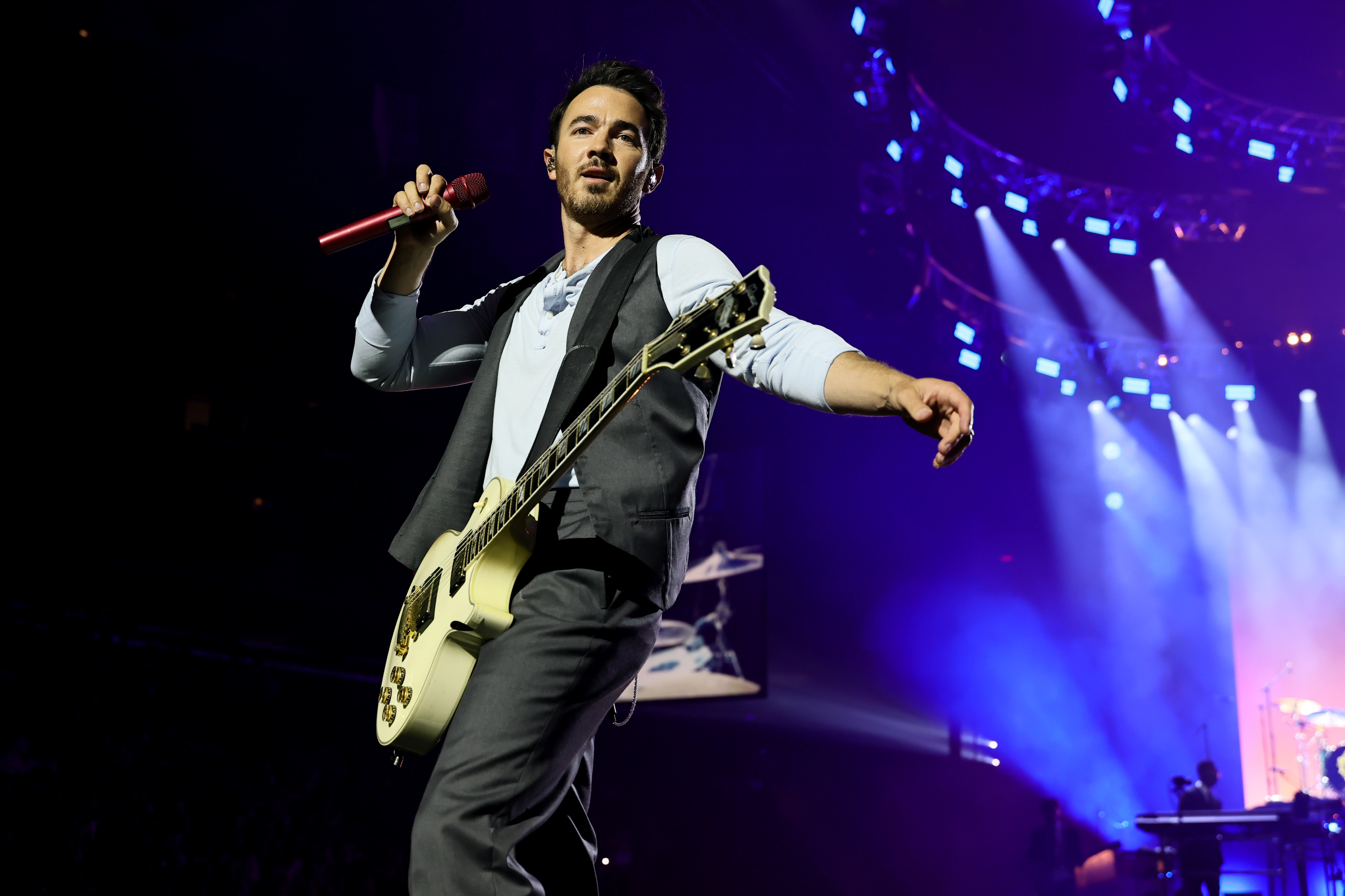 NEW YORK, NEW YORK - AUGUST 20: Kevin Jonas performs onstage during Jonas Brothers: The Burning Up Tour All Over Again - New York at Madison Square Garden on August 20, 2026 in New York City. (Photo by Theo Wargo/Getty Images for Live Nation)