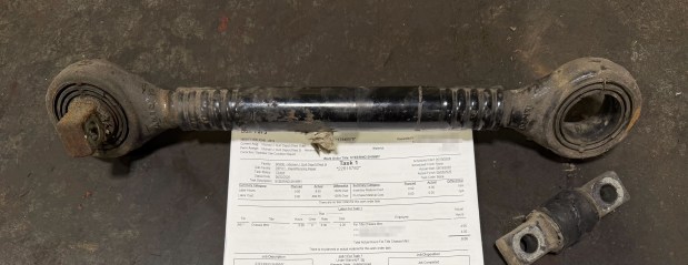 A worn out radius rod from Bus No. 7573 shows one bushing completely detached. Despite being flagged in June, the bus continued serving on local routes in Manhattan until mid-July. (Obtained by Daily News)