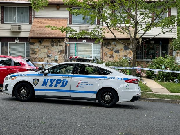 Police investigate after a triple-shooting on Garth Court in Staten Island on Thursday, Aug. 13, 2026. (Rose Abuin / New York Daily News)