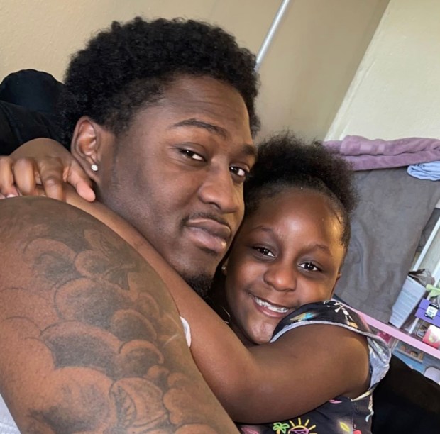 Tykeem Berry with his daughter