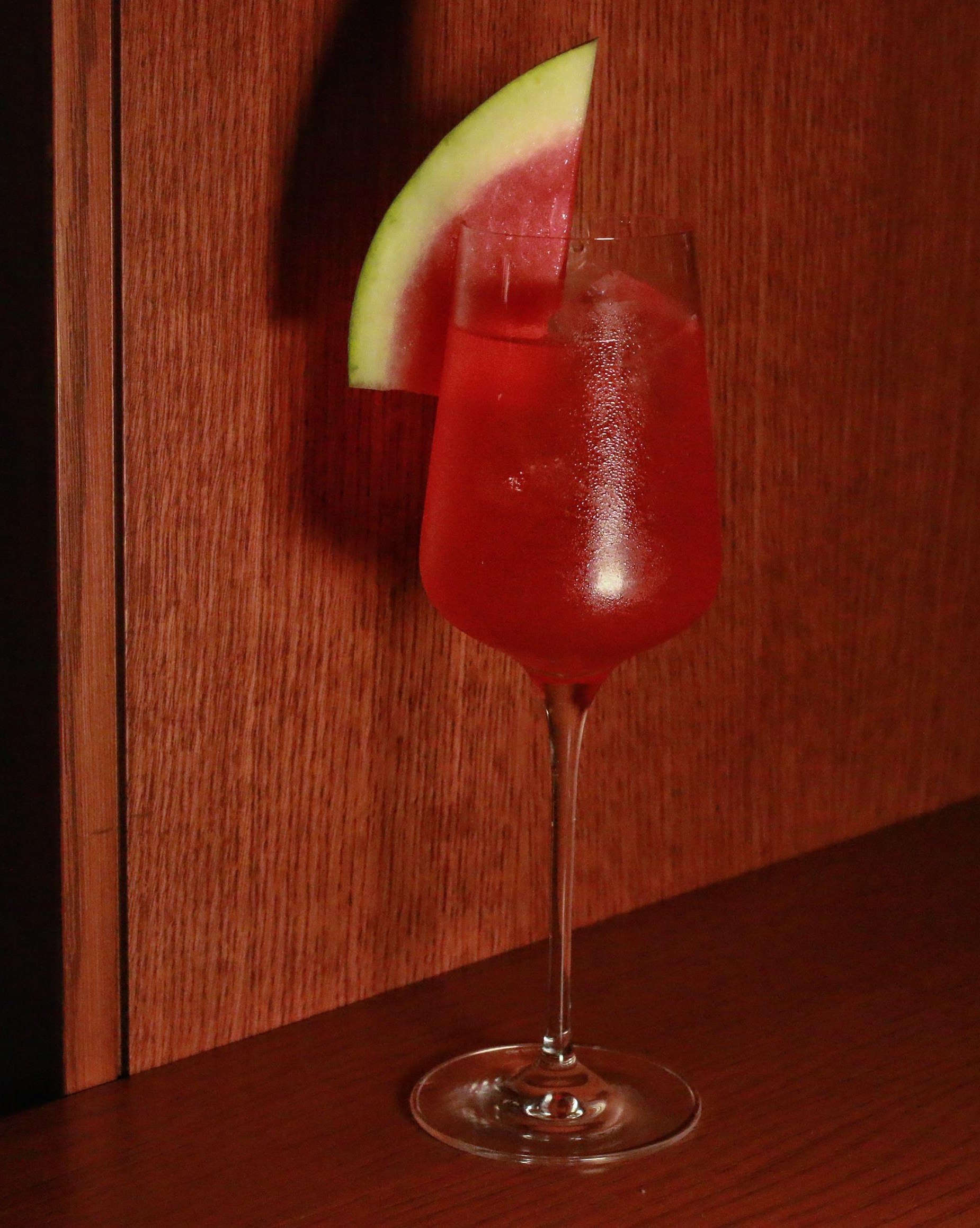 A red cocktail.
