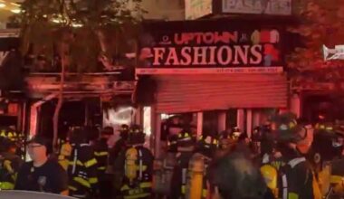 Bronx fire: Person seen throwing lit object into store, causing blaze that severely burned man