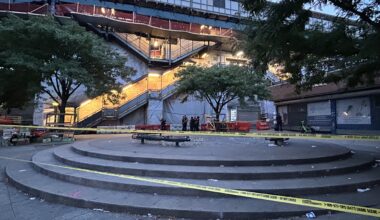 Two men wounded in caught-on-camera Bronx pedestrian plaza shooting