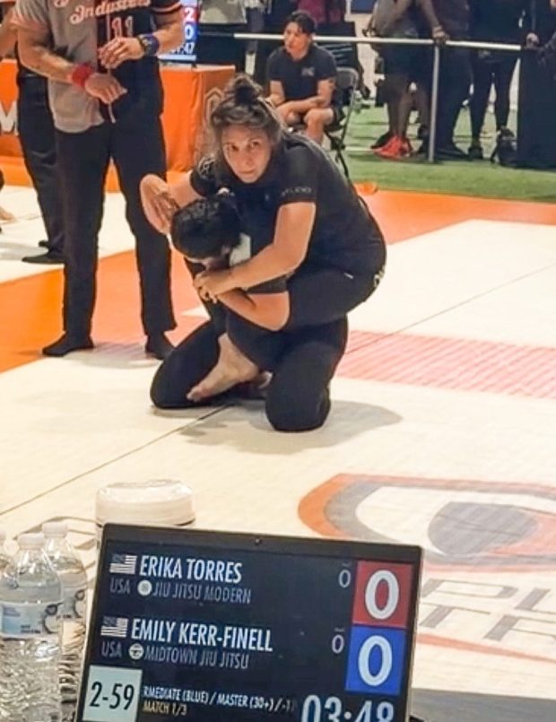 Emily Kerr-Finell of Midtown Jiu Jitsu is photographed on Saturday, Aug. 8, 2026, competing at the Grappling Industries Brooklyn competition at Brooklyn, New York.Photo provided
