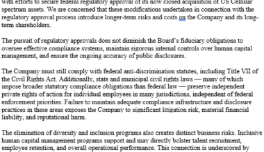 Joint Letter to AT&T Re: DEI Rollbacks