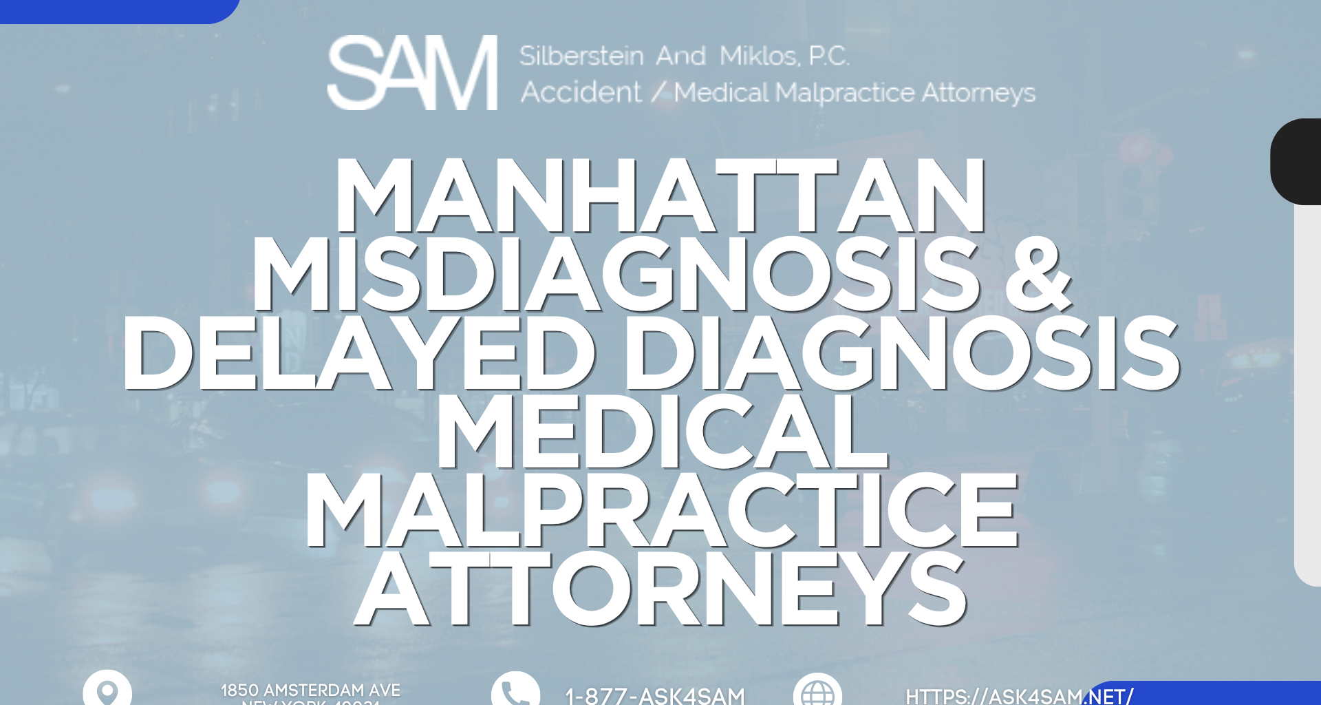 Silberstein & Miklos, P.C. (ASK4SAM) Expands Focus on Medical Malpractice Misdiagnosis and Delayed Diagnosis Claims in Manhattan