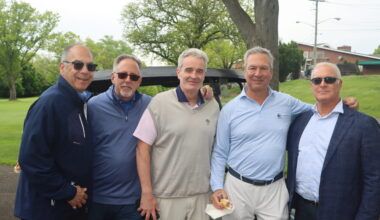 From left: Mark Hoorwitz, Hon. Donald Kurtz, James Caffrey, Steven Bamundo and Gregory T. Cerchione. Photo: Mario Belluomo/Brooklyn Eagle
