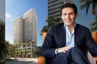 Mast Capital's Camilo Miguel Jr. and Renderings of the Banyan Tree project in West Palm Beach