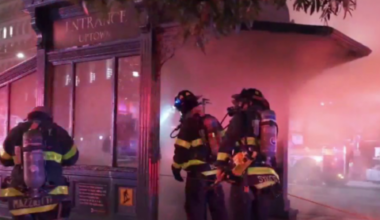 VIDEOS: MTA work train catches fire at Manhattan subway station; 14 injured, including 6 firefighters