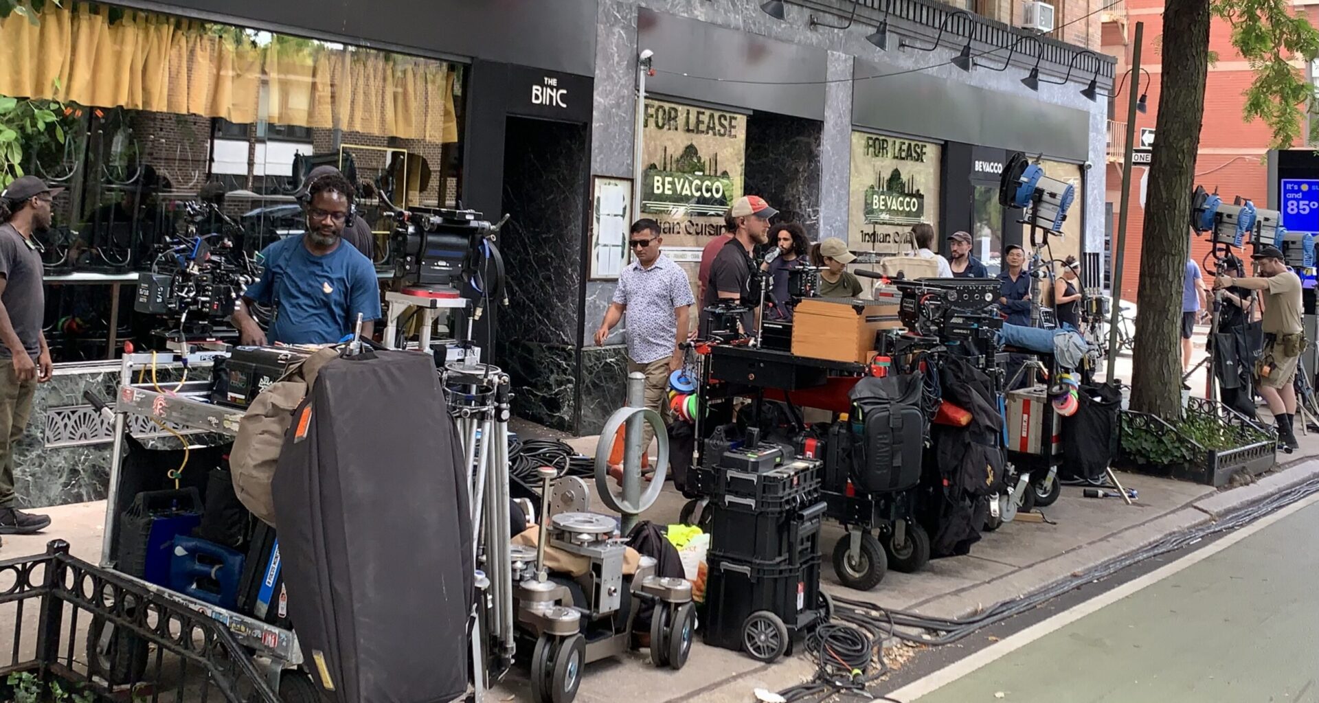 Production equipment for “NCIS: New York” on Henry Street in Brooklyn Heights. Photo: Mary Frost/Brooklyn Eagle