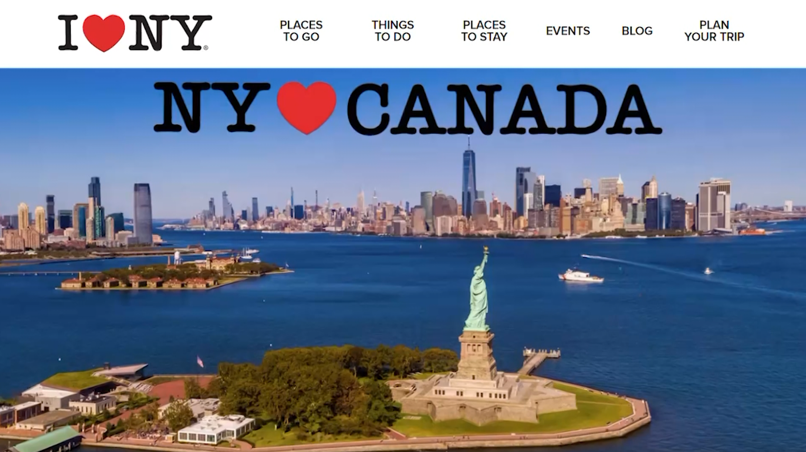 NY LOVES CANADA website