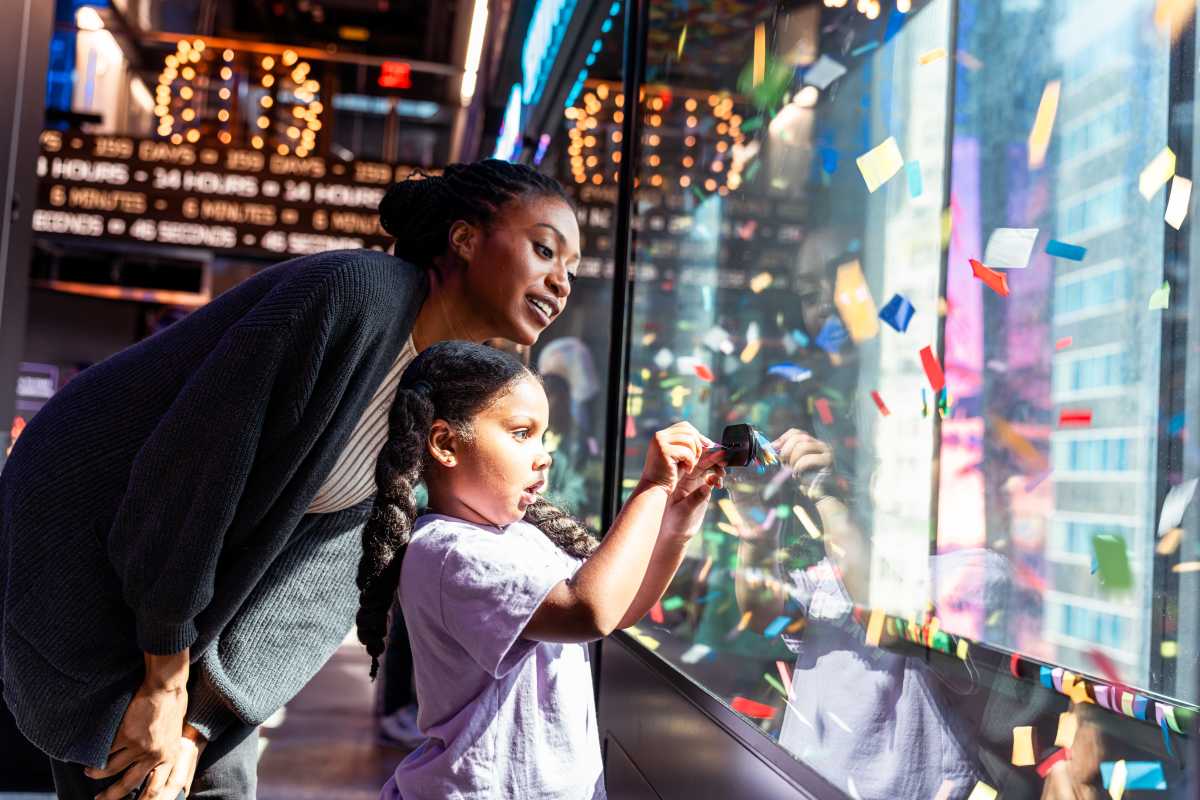 "Times Travel" immersive walkthrough experience at One Times Square.
