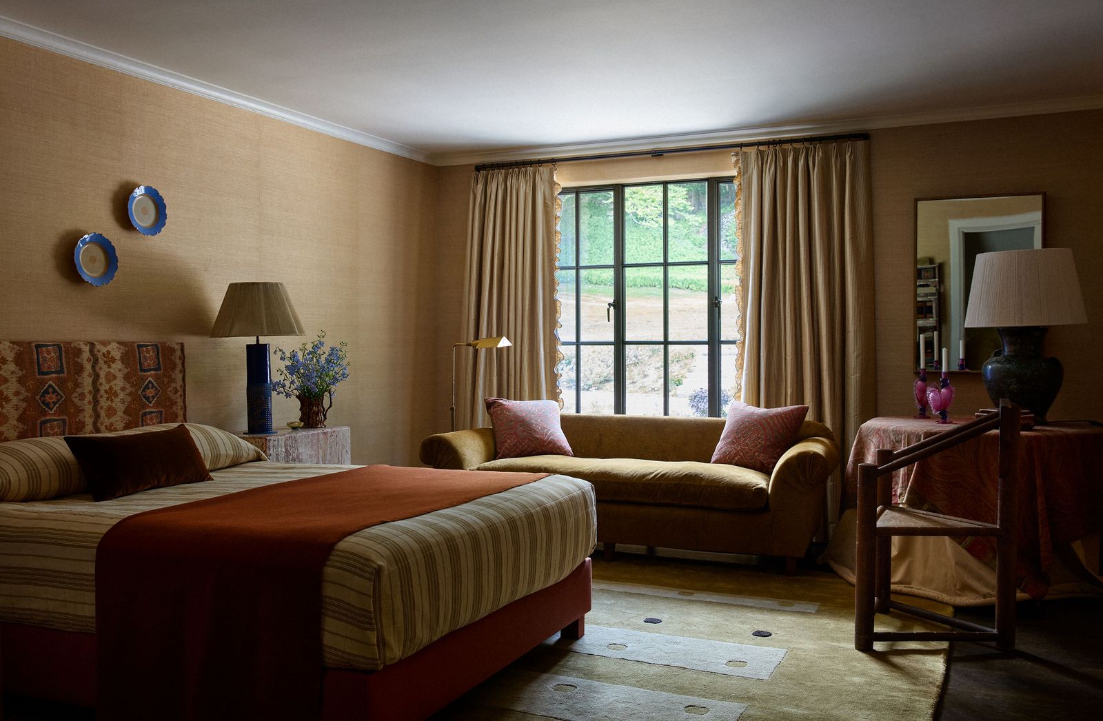 Image may contain Couch Furniture Window Indoors Interior Design Bed Home Decor and French Window