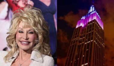 The Empire State Building is lighting up pink for Dolly Parton tonight
