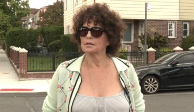 Linda Wolff said she was recording a U.S. Immigration and Customs Enforcement operation in Inwood Thursday when a masked federal agent sprayed her with a chemical irritant. (Spectrum News NY1)