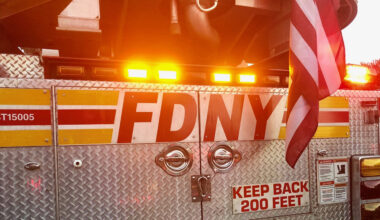 Overturned fuel truck shuts down part of Rockaway Turnpike in Queens