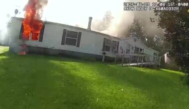 Caught on camera: Troopers rescue elderly man from burning home