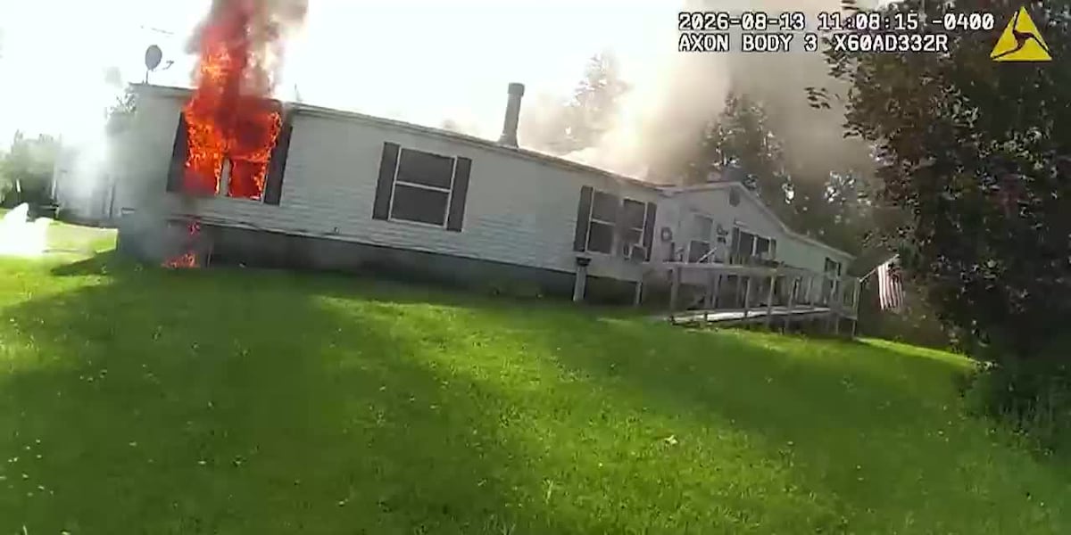Caught on camera: Troopers rescue elderly man from burning home