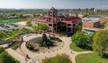 An aerial view of the Queens College campus. Photo: Courtesy of Queens College