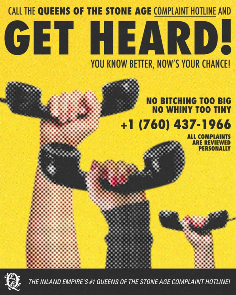 Queens of the Stone Age Complaint Hotline - 2026