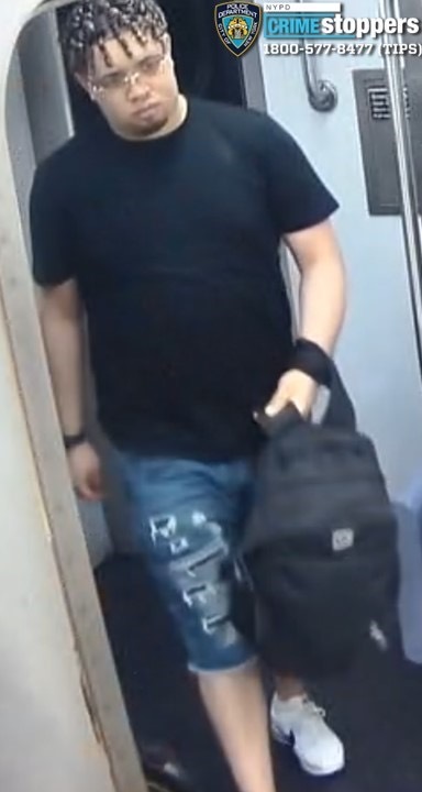 Police released surveillance video images of a man who they said stabbed an MTA maintenance worker at the Times Square subway station in midtown Manhattan. (NYPD)