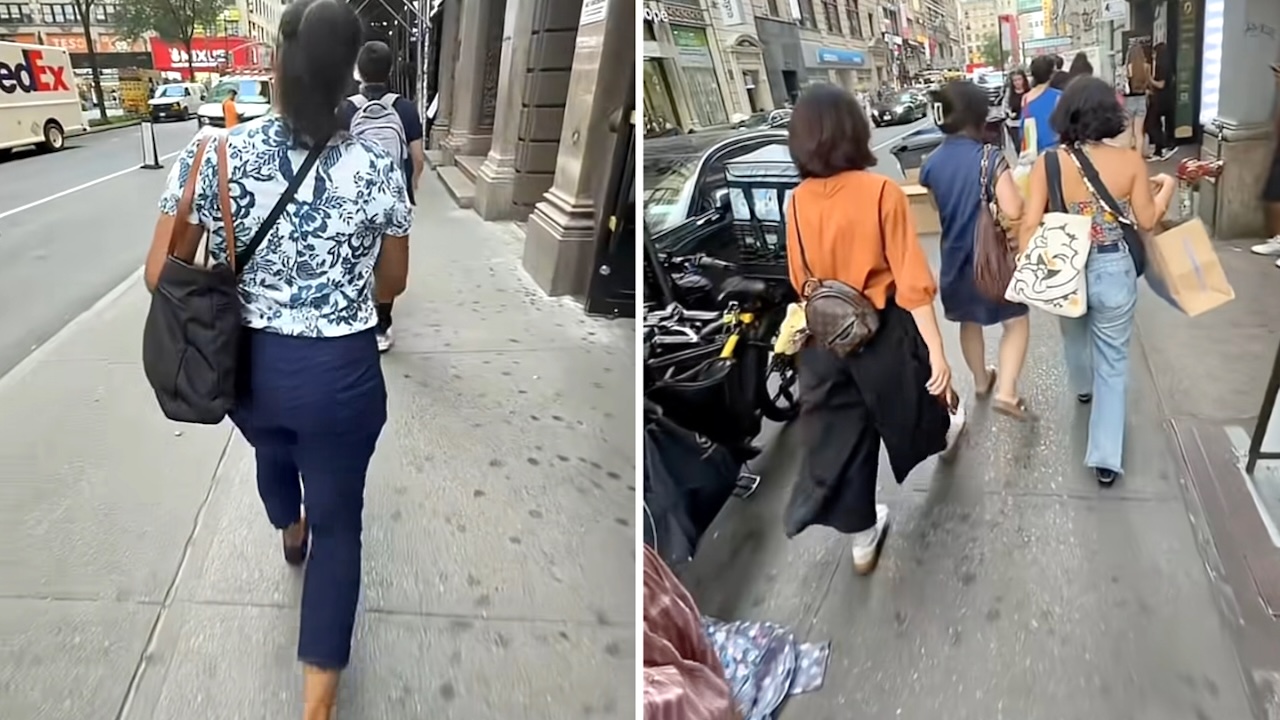 Rating How People Walk on New York City Sidewalks