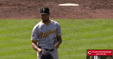 Camilo Duval gives up a home run in his Pirates debut.