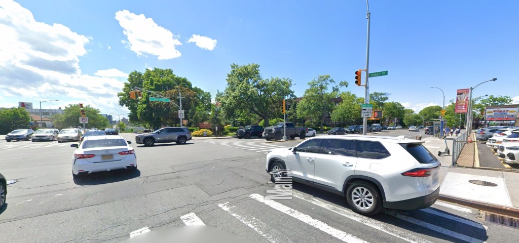 Intersection of Main Street and Union Turnpike in Flushing, NY.