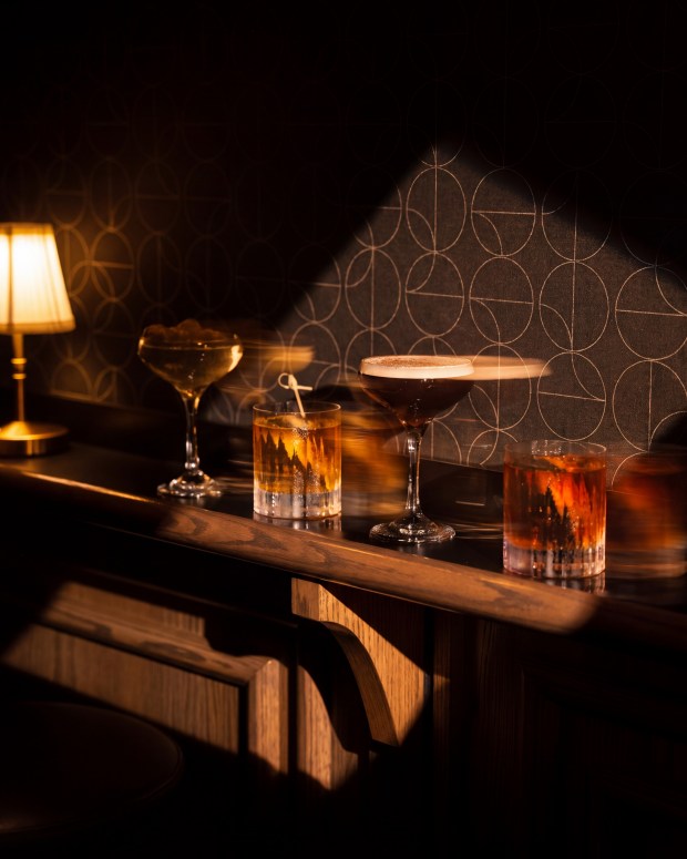 Cocktails at the new speakeasy bar The Brooklyn Room, which is an invitation-only hidden space inside Common Room restaurant in downtown Hollywood. (Common Room/Courtesy)