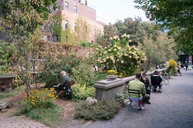 The Elizabeth Street Garden is pictured in 2024. (Barry Williams for New York Daily News) 
