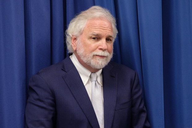 First Deputy Mayor Randy Mastro is pictured at a press conference at the NYPD's 115th Precinct stationhouse in Queens, New York on Tuesday, June 24, 2025. (Gardiner Anderson / New York Daily News)