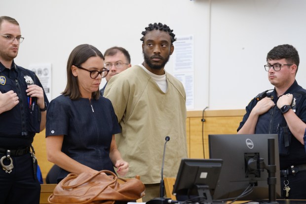 Justin Williams is sentenced at Brooklyn Supreme Court on Wednesday, Aug. 12, 2026 for the 2022 murder of his girlfriend, D'Asia Johnson. (Gardiner Anderson / New York Daily News)