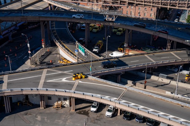 A motorcycle rider fatally crashed on the southbound FDR near the Brooklyn Bridge early Saturday.