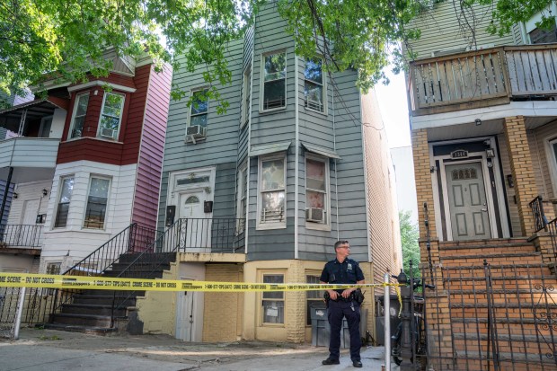 A 17yr old boy was pronounced dead on scene after he was shot in the head inside an apartment at 1346 Prospect Avenue in the Bronx on Monday August 10, 2026. 0823. (Theodore Parisienne / New York Daily News)