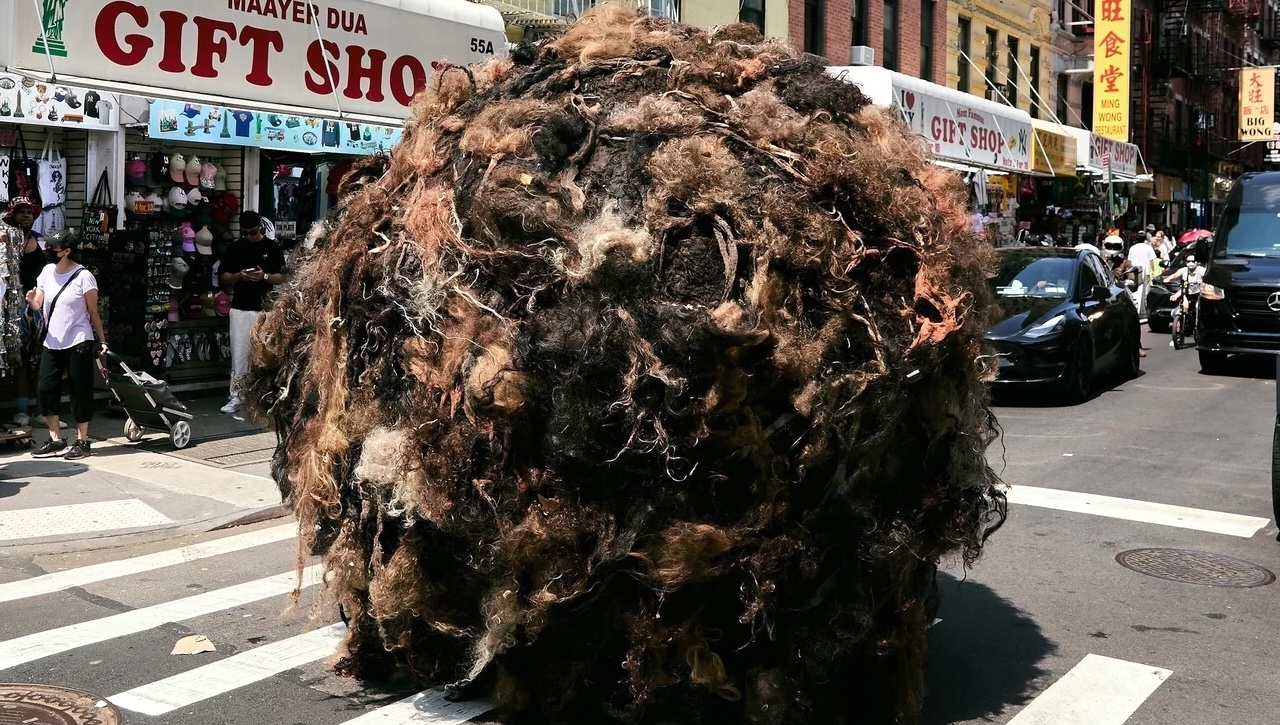 10-Foot Ball of Hair Rolls Through New York City