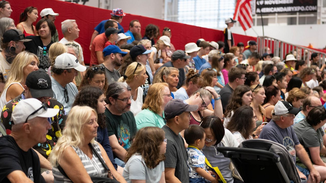 crowded seats at the state fair